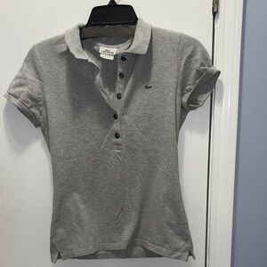 Lacoste women’s Gray Polo Shirt size 38 small